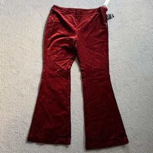 Anthropologie Red Boot Cut Pants